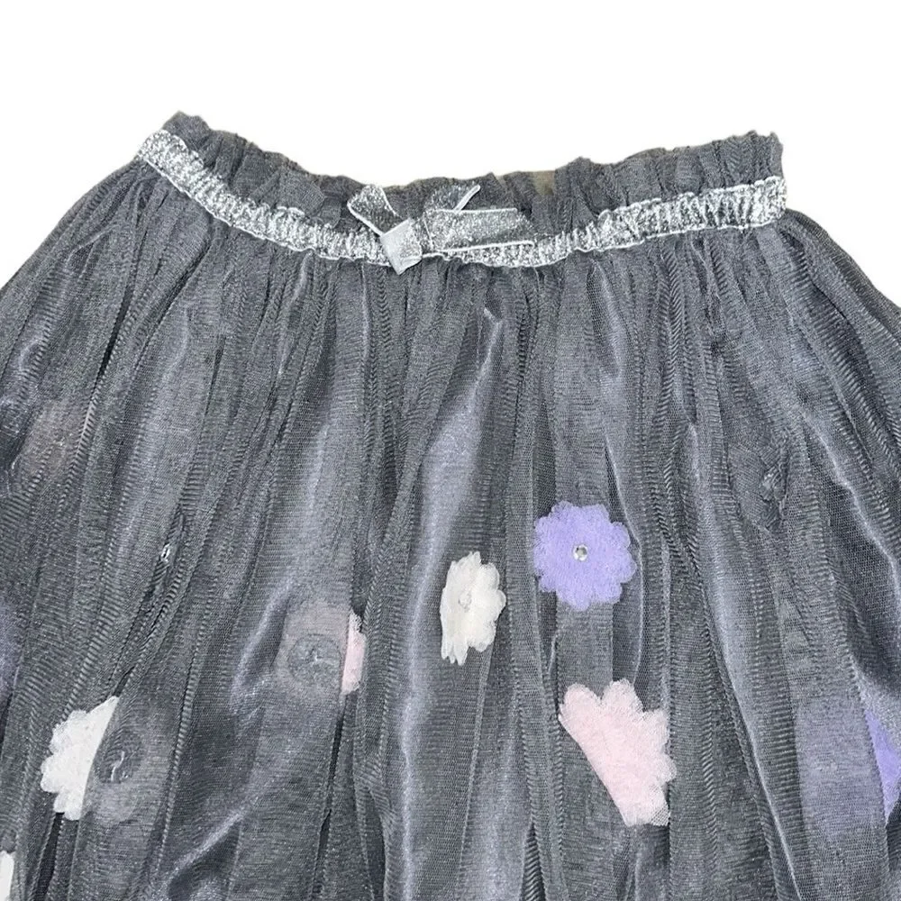 Girls Gray Tulle Skirt(Size M7/8)